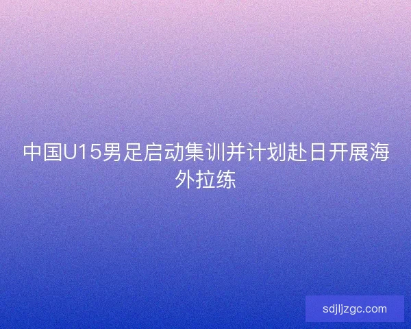 中国U15男足启动集训并计划赴日开展海外拉练 中国U15男足启动集训并计划赴日开展海外拉练